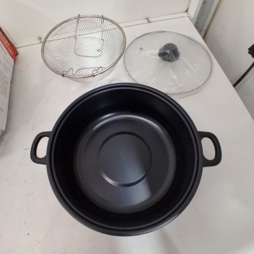 3PC STEAMER COOKER FRYER SET - RED image 2