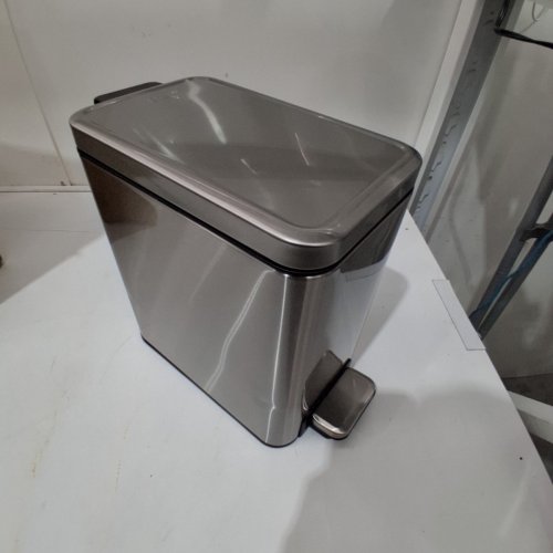 EKO STELLA SLIM STEP TRASH BIN - 10L - SILVER (MODEL: EK9380) image 2