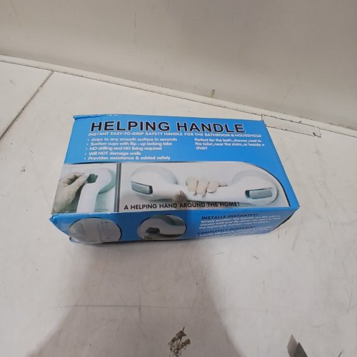 2PK HELPING HANDLE SAFETY ANTI-SLIP SUPPORT SUCTION CUP BAR - WHITE/GREY image 3