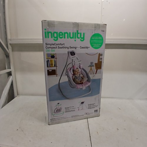 INFANTS INGENUITY SIMPLECOMFORT COMPACT SOOTHING SWING & ROCKER - PINK/GREY (MODEL: 11791-MEES) image 5