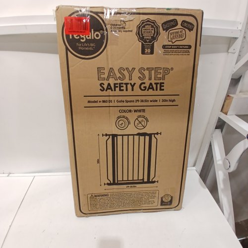 REGALO EASY STEP SAFETY GATE - 29"- 38.5" - WHITE (MODEL: 1160 DS) image 3