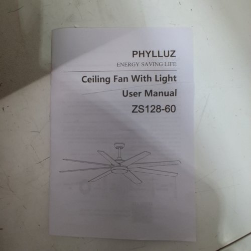 MODERN CEILING FAN WITH LIGHT - 60" - BLACK/BROWN (STYLE: ZS128) image 2