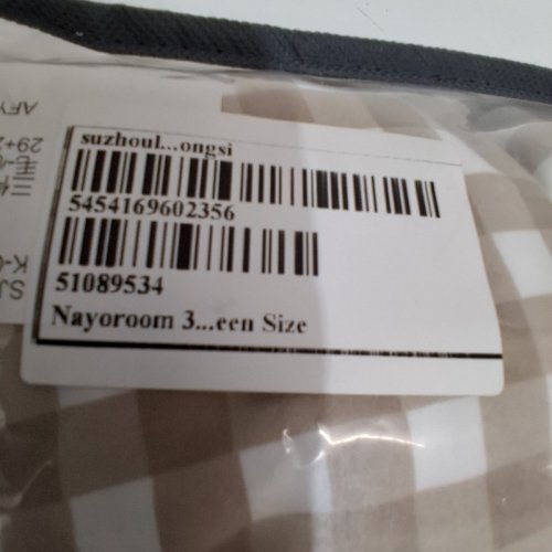 3PC NAYOROOM BOHO PLAID BEDDING SET - QUEEN - BEIGE / WHITE image 3