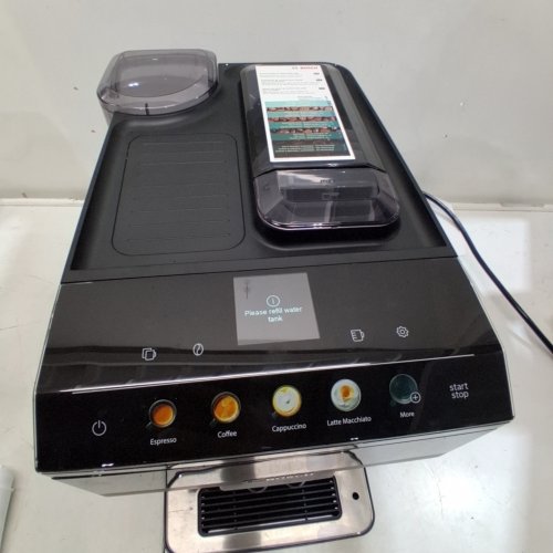 BOSCH 500 SERIES FULLY AUTOMATIC ESPRESSO MACHINE WITH WHOLE BEAN COMPARTMENTS AND GROUND COFFEE CHUTE - TFT DISPLAY AND TOUCH CONTROL PANEL - EXTERNAL MILK SYSTEM - 9 BEVERAGE OPTIONS - BLACK (MODEL: TPU40109) image 2