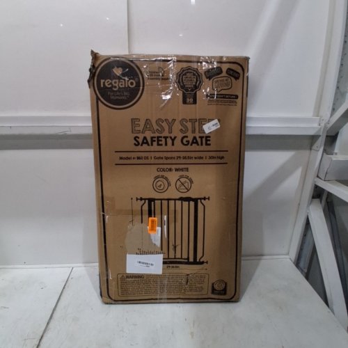 REGALO EASY-STEP METAL WALK-THROUGH SAFETY GATE - 30" X 29'' - 38.5'' - WHITE (MODEL: 1160DS) image 3