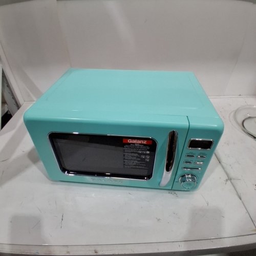 GALANZ RETRO STYLE COUNTERTOP MICROWAVE OVEN - 0.9CU.FT - MINT (MODEL: GLCMKZ09GNR09) image 4