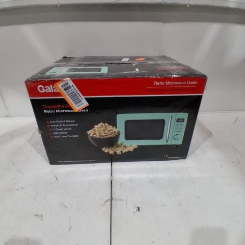 GALANZ RETRO STYLE COUNTERTOP MICROWAVE OVEN - 0.9CU.FT - MINT (MODEL: GLCMKZ09GNR09) image 6