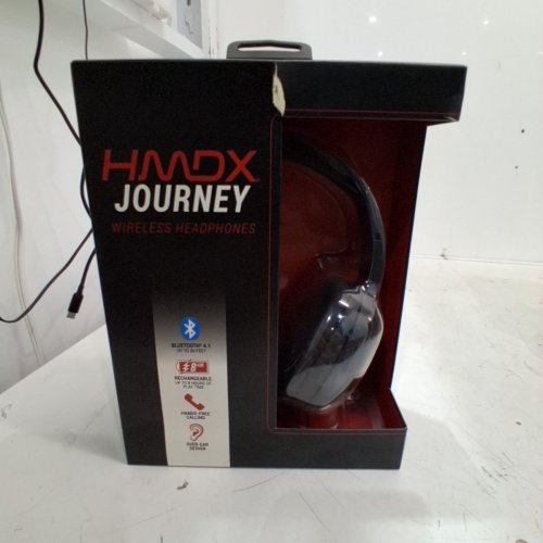 HMDX JOURNEY WIRELESS HEADPHONES - BLUETOOTH, 30FT RANGE, 8HR PLAY TIME - BLACK (MODEL:HX-211BK-WGN) image 2