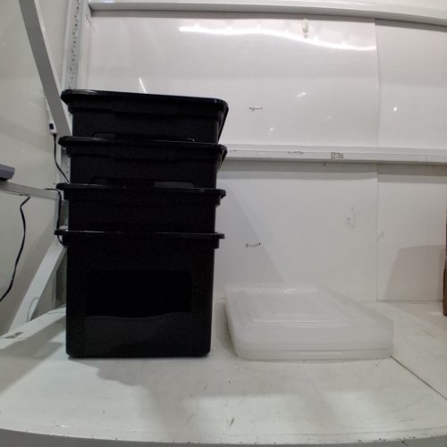4PK IRIS FILE / LEGAL LETTER ORGANIZER PLASTIC BOX - 33 L - BLACK / CLEAR (MODEL: FB-21E/FB-21EE) image 2