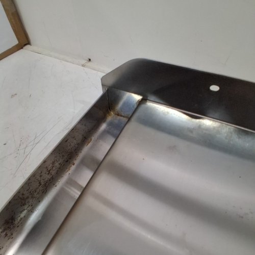 STOVE TOP GRIDDLE WITH HANDLES AND OIL GROOVE - 25" X 16" - STAINLESS STEEL image 4