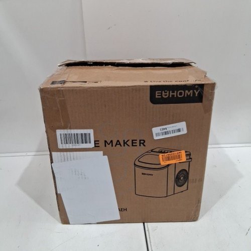 EUHOMY COUNTERTOP ICE MAKER MACHINE WITH HANDLE, BASKET AND SCOOP - MAKES 26LB/DAY - BLACK (MODEL: IM001-BBL-CAEH) image 4