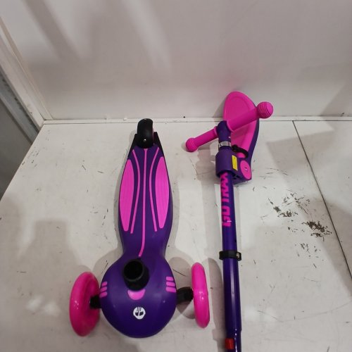 GOTRAX KS3 KIDS KICK SCOOTER WITH LED LIGHT UP WHEELS - REMOVABLE SEAT - PINK, PURPLE image 2