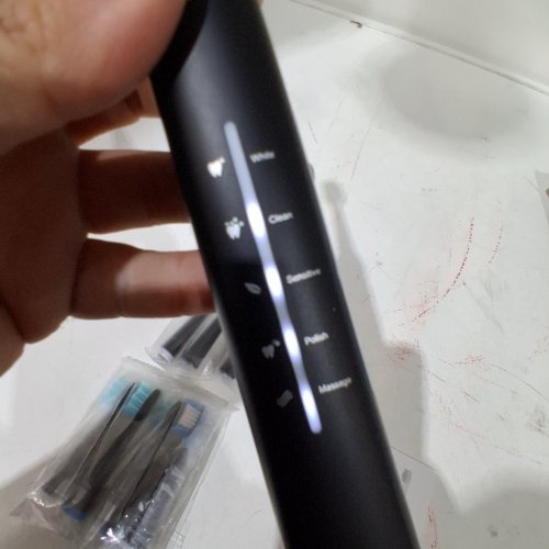 TEETHEORY SONIC ELECTRIC TOOTHBRUSH FOR ADULTS WITH 8 BRUSH HEADS, 5 CLEANING MODES, RECHARGEABLE - 40000 VPM - BLACK,/GOLD (MODEL: GE126) image 2