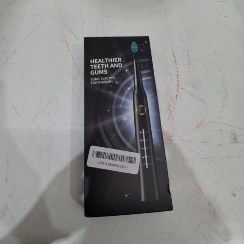 TEETHEORY SONIC ELECTRIC TOOTHBRUSH FOR ADULTS WITH 8 BRUSH HEADS, 5 CLEANING MODES, RECHARGEABLE - 40000 VPM - BLACK,/GOLD (MODEL: GE126) image 4