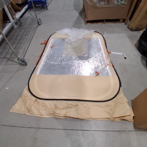 POP UP BUBBLE TENT WITH WATERPROOF TOP COVER - 10FT X 9.2FT - 8 PERSON - BEIGE (MODEL: 121085) image 4