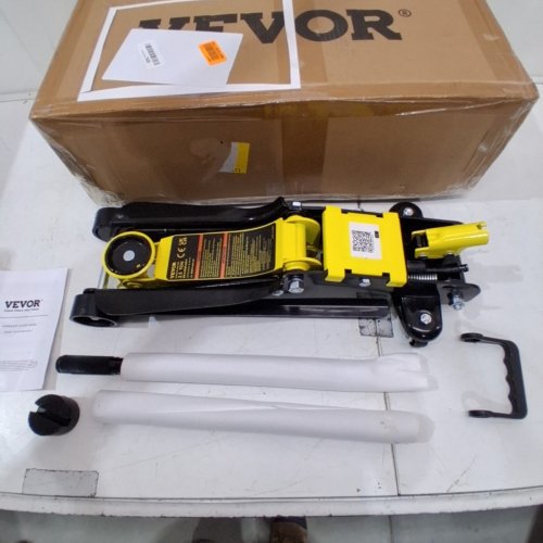 HEAVY DUTY LOW PROFILE HEAVY-DUTY STEEL FLOOR JACK WITH SINGLE PISTON HYDRAULIC PUMP - 2.5 TON CAP - YELLOW (MODEL: WD-A-02250-A00-0) image 2