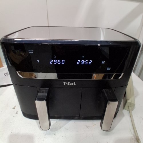 T-FAL DUAL EASY FRY DOUBLE CHAMBER AIR FRYER WITH 7 AUTOMATIC PROGRAMS - 5.2L / 3.1L - BLACK/SILVER (MODEL: EY9018) image 2