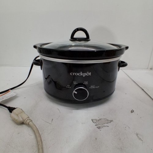 CROCKPOT CLASSIC SLOW COOKER WITH THREE HEAT SETTINGS - 4QT - BLACK image 2