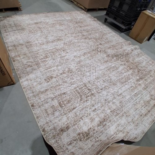 VINTAGE BOHO AREA RUG - 12FT X 9FT - IVORY /BROWN image 4