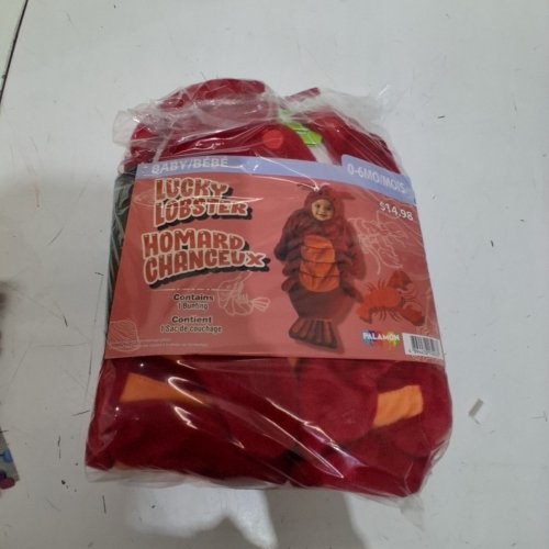 TODDLER LUCKY LOBSTER BUNTING COSTUME - 0-6 MONTHS - RED ORANGE image 3