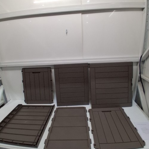 RESIN OUTDOOR DECK STORAGE BOX - GREY image 2