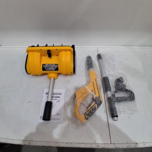 MEKIPOW CORDLESS ELECTRIC SNOW SHOVEL FOR DEWALT 20V BATTERY - *TOOL ONLY* - 12" - YELLOW/BLACK - (MODEL: MKP1005) image 2