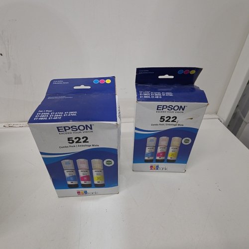 2 (3PC) EPSON 522 COMBO PACK INK REFILL BOTTLES FOR SELECT ECOTANK PRINTERS - 65ML EACH - CYAN, MAGENTA, YELLOW (MODEL: T522520-S/CP) image 2