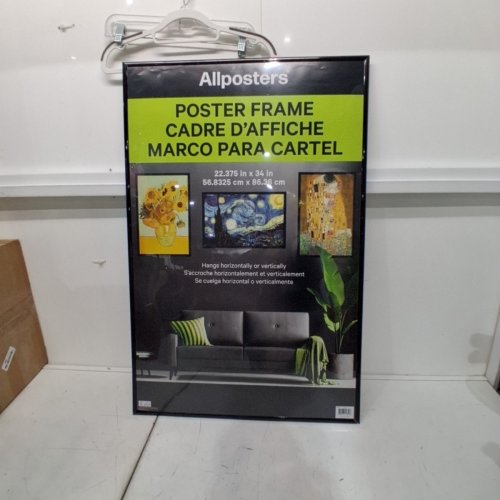 ALLPOSTERS POSTER FRAME FOR HORIZONTAL OR VERTICAL HANGING - 22.3" X 34" - BLACK (MODEL: PF12319) image 2
