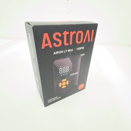 ASTROAI L7 MINI TIRE INFLATOR PORTABLE AIR COMPRESSOR - 150PSI, AIR PUMP WITH LED LIGHTS, PRESSURE GAUGE, AUTO SHUT-OFF - ORANGE (MODEL: AIRUN L7MINI) image 4