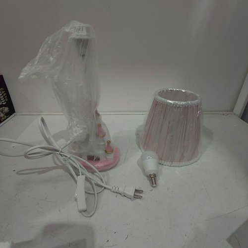 HERBESTBAY BEDSIDE CASTLE LAMP - 13.8" X 5" - PINK CASTLE image 2