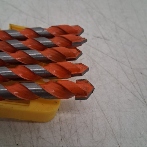 5PK DRILL BIT SET - 12MM X 120MM - ORANGE/SILVER image 3