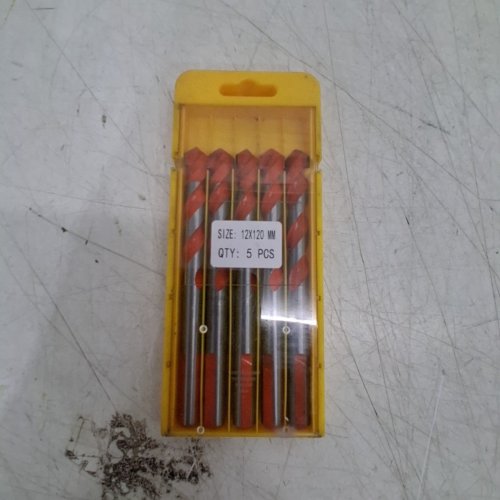 5PK DRILL BIT SET - 12MM X 120MM - ORANGE/SILVER image 4