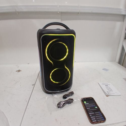 YUODAX PORTABLE BLUETOOTH RGB WIRELESS PARTY AMPLIFIED BASS SPEAKER - BLACK / ORANGE (MODEL: B72) image 3
