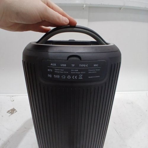 YUODAX PORTABLE BLUETOOTH RGB WIRELESS PARTY AMPLIFIED BASS SPEAKER - BLACK / ORANGE (MODEL: B72) image 5