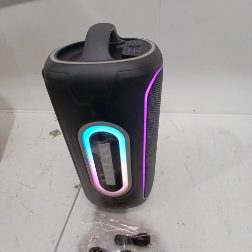 YUODAX PORTABLE BLUETOOTH RGB WIRELESS PARTY AMPLIFIED BASS SPEAKER - BLACK / ORANGE (MODEL: B72) image 8