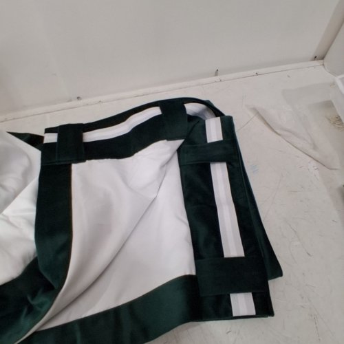 1 PANEL HPD HERITAGE PLUSH VELVET CURTAINS FOR BEDROOM & LIVING ROOM - 50" X 96" - FORESTRY GREEN (MODEL: VPYC-179759-96) image 4