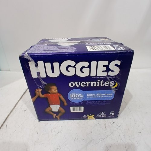 50PK HUGGIES OVERNITES NIGHT TIME DISPOSABLE BABY DIAPERS - SIZE 5 - WINNIE THE POOH image 3