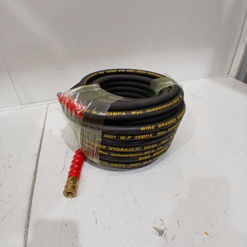 HOURLEEY PRESSURE WASHER HOSE WITH 3/8 INCH QUICK CONNECT - 50FT - BLACK image 3