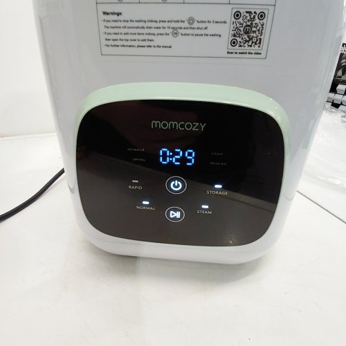 MOMCOZY KLEANPAL PRO BABY BOTTLE WASHER, STERILIZER & DRYER COMBO - HOLDS 4 BOTTLES - GREEN/WHITE (MODEL: BS03) image 2