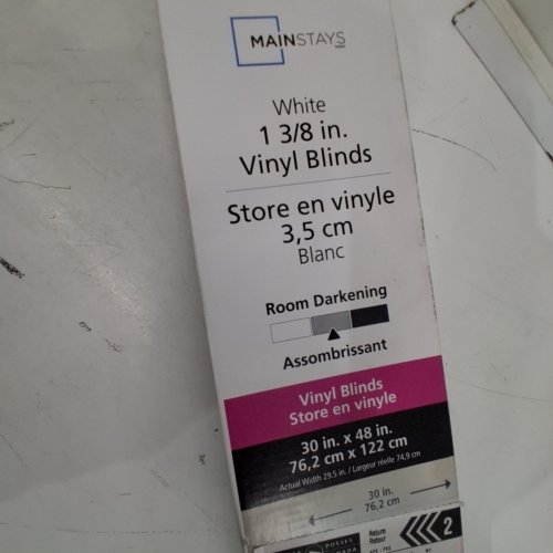 MAINSTAYS VINYL BLINDS - 30" X 48" - WHITE image 2