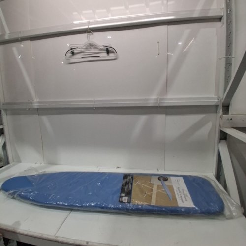 MAINSTAYS 4-LEG IRONING BOARD WITH IRON REST - 54" X 13" X 30.3" - 36.2" - BLUE - (MODEL: 1354TZ-28) image 2