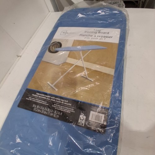 MAINSTAYS 4-LEG IRONING BOARD WITH IRON REST - 54" X 13" X 30.3" - 36.2" - BLUE - (MODEL: 1354TZ-28) image 3