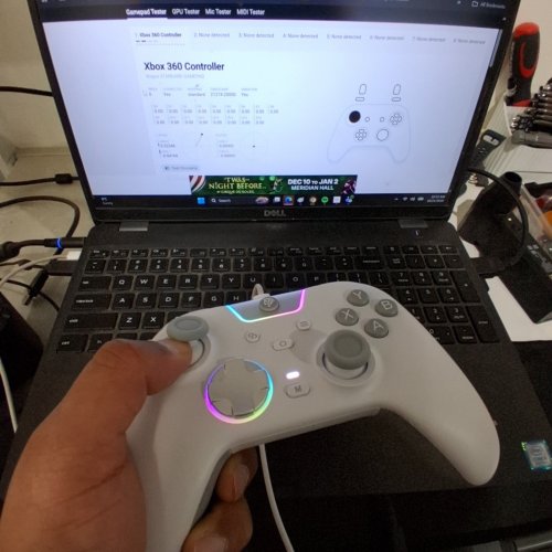 EASYSMX MULTIPLATFORM WIRELESS GAMING CONTROLLER WITH QUIET BUTTON AND 2.4G USB RECEIVER AND BLUETOOTH MODES FOR PC/SWITCH/IOS/ANDROID - WHITE (MODEL: X05PRO) image 3