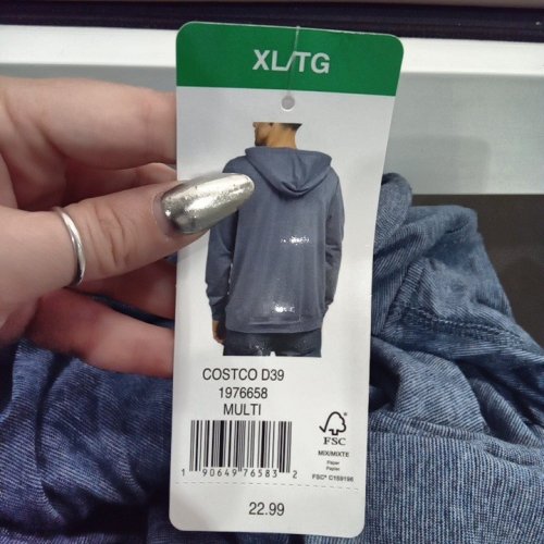 MEN'S JACHS NEW YORK ULTRA SOFT COTTON MODAL PULLOVER HOODIE - EXTRA LARGE - BLUE (STYLE: 1976655) image 2