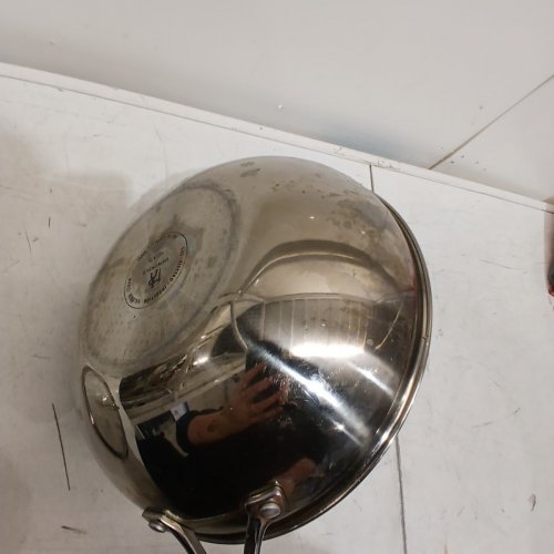 HENCKELS PARADIGM DUAL PERFORMANCE TRI-PLY WOK WITH LID - 12" - GREY/STAINLESS STEEL (MODEL: 1883276) image 3