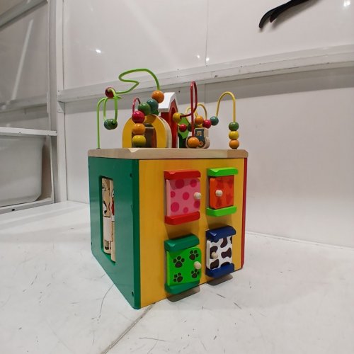 B. TOYS WOODEN ACTIVITY CUBE WITH ALPHABET EDUCATIONAL FOR TODDLERS - 1 YEAR+ - MULTICOLOURED (MODEL: CH1040-01) image 2