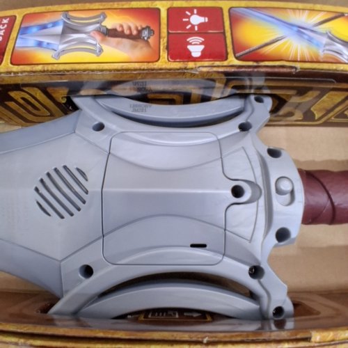 MASTERS OF THE UNIVERSE HE-MAN POWERS OF GRAYSKULL SWORD WITH LIGHTS DIALOGUE SOUNDS & VIBRATION - 27" - GREY (MODEL:JKJ17) image 2