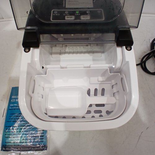 EUHOMY COUNTERTOP ICE MAKER MACHINE WITH HANDLE, BASKET AND SCOOP - MAKES 26LBS PER DAY - BLACK (MODEL: IM030-BBL-CAEH) image 5