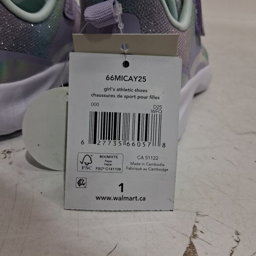 GIRLS' WORKS ATHLETIC SNEAKERS - 1 - PURPLE / MINT (STYLE: 66MICAY25) image 2