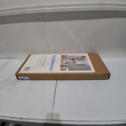 BRIGHTROOM METAL GARMENT RACK WITH MIRROR AND SHELVING - WHITE image 2